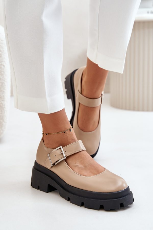 Beige Half Shoes in Women`s Ankle Boots & Booties with Fabric, Footbed, Upper Height, Heel Height and Platform Height