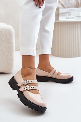 1041645 beige Half shoes model 201031 Step in style