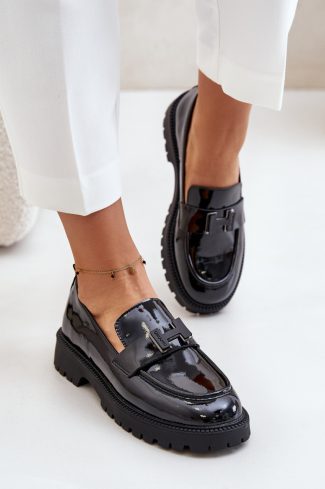 Black Mocassin in Moccasins, Loafers with Fabric, Footbed, Upper Height and Heel Height