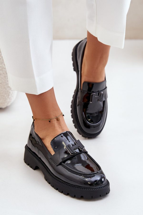 Black Mocassin in Moccasins, Loafers with Fabric, Footbed, Upper Height and Heel Height