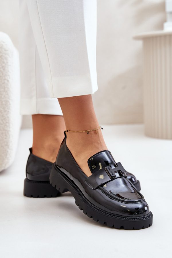 Black Mocassin in Moccasins, Loafers with Fabric, Footbed, Upper Height and Heel Height