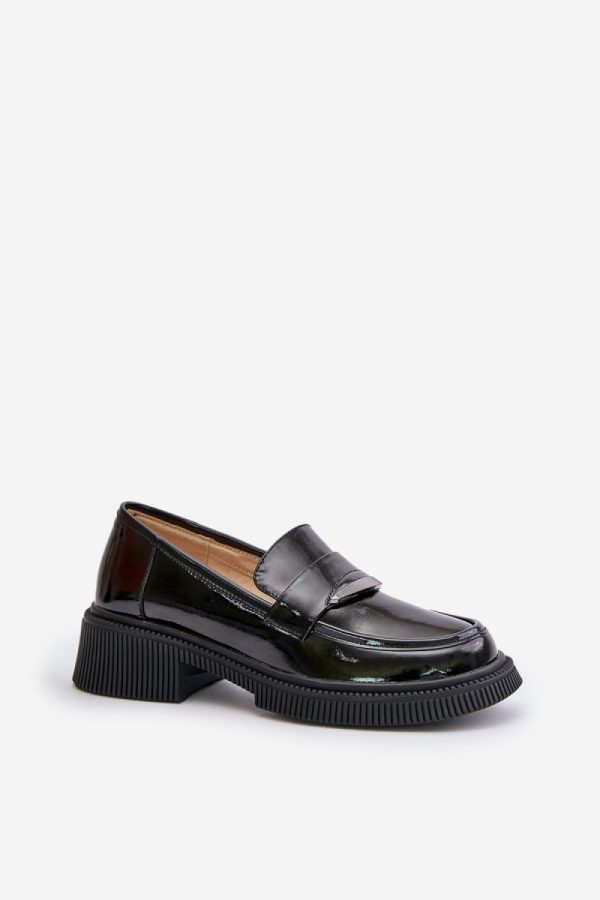 Black Mocassin in Moccasins, Loafers with Fabric, Footbed, Upper Height and Heel Height