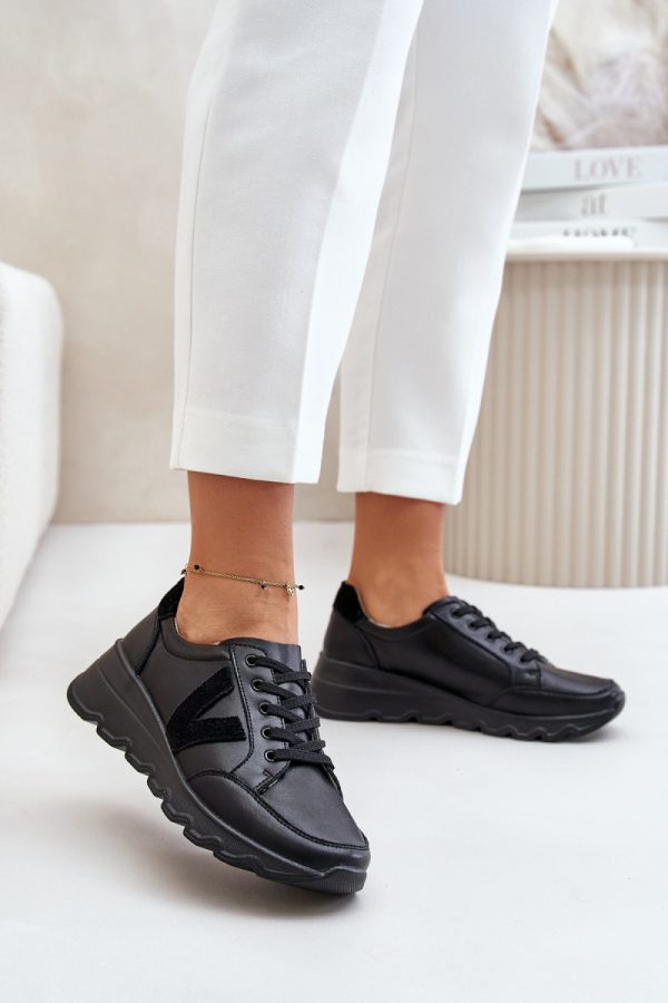 Black Sport Shoes in Women`s Athletic Shoes, Trainers, Sneakers with Fabric, Footbed and Upper Height