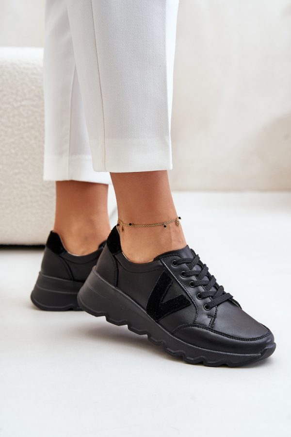 Black Sport Shoes in Women`s Athletic Shoes, Trainers, Sneakers with Fabric, Footbed and Upper Height