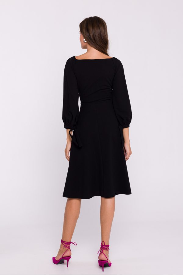 Black Daydress in Day Dresses with Lycra and Polyester
