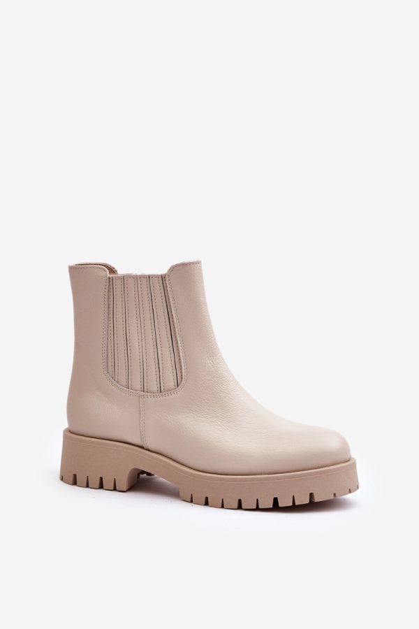 beige Boots model 201153 Step in style