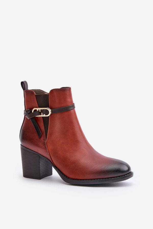 brown Heel boots model 201163 Step in style
