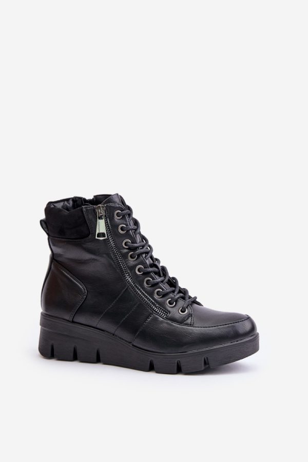 Black Boots in Women`s Ankle Boots & Booties with Fabric, Warmers, Footbed, Upper Height, Heel Height and Platform Height