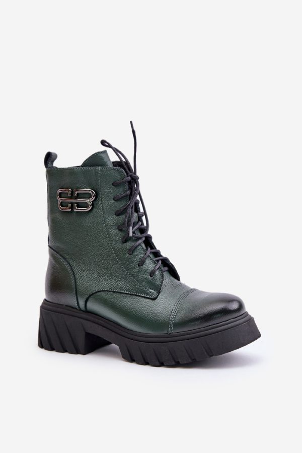 Green Bootie in Women`s Ankle Boots & Booties with Fabric, Warmers, Footbed, Upper Height, Heel Height and Platform Height