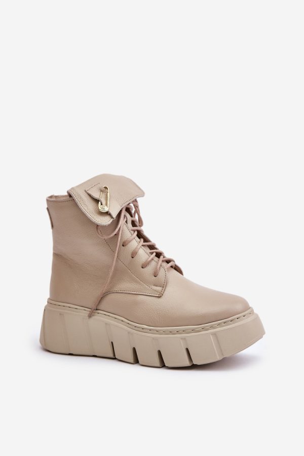 beige Buskin boots model 201184 Step in style