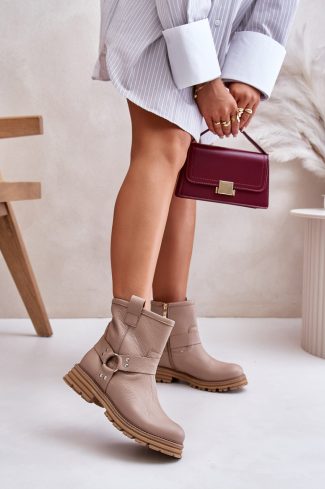 beige Boots model 201220 Step in style
