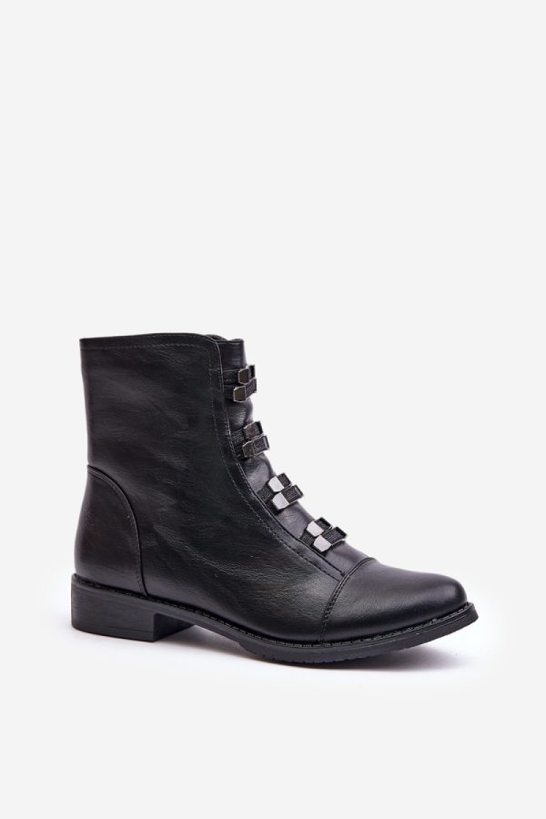 Black Boots in Women`s Ankle Boots & Booties with Fabric, Warmers, Footbed, Upper Height and Heel Height