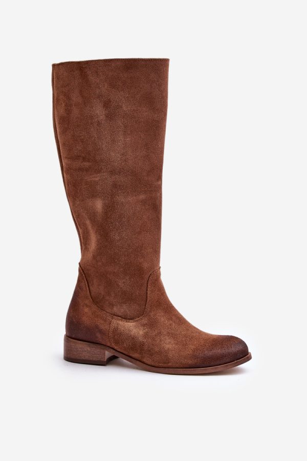 Brown Thigh-Hight Boots in Over The Knee High Boots, Thigh High Boots with Fabric, Footbed, Upper Height and Heel Height