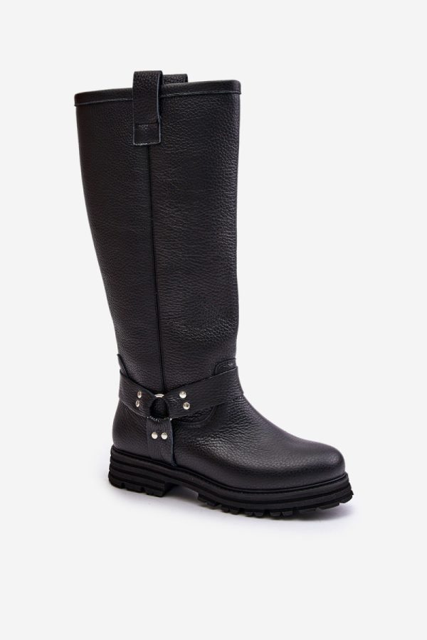 Black Thigh-Hight Boots in Over The Knee High Boots, Thigh High Boots with Fabric, Warmers, Footbed, Upper Height and Heel Height