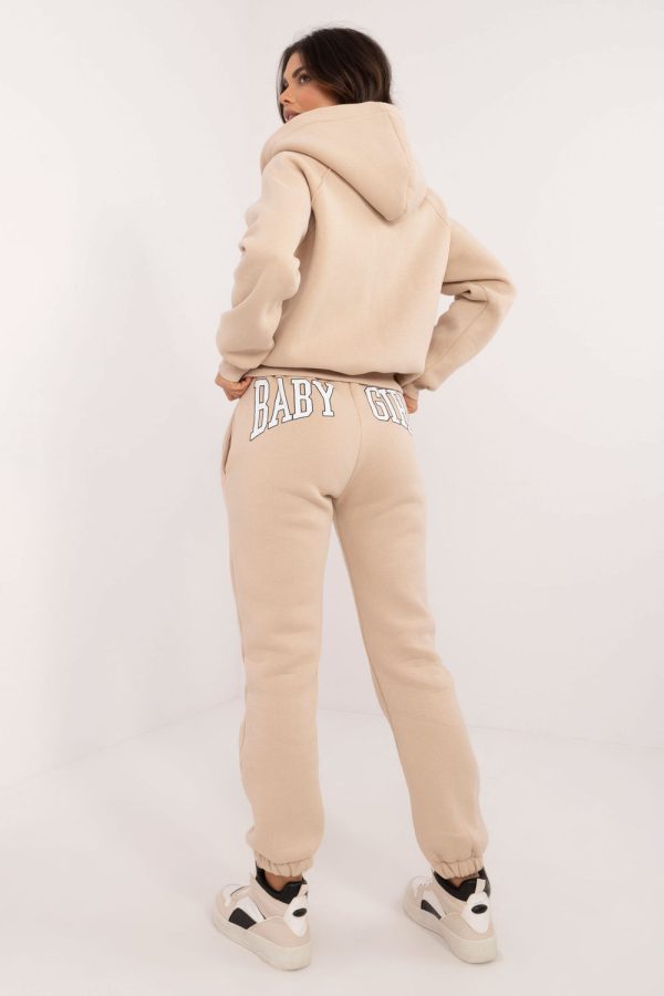 Beige Set in Pants, Trousers, Shorts with Cotton and Polyester