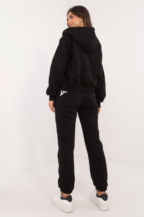 Black Set in Pants, Trousers, Shorts with Cotton and Polyester