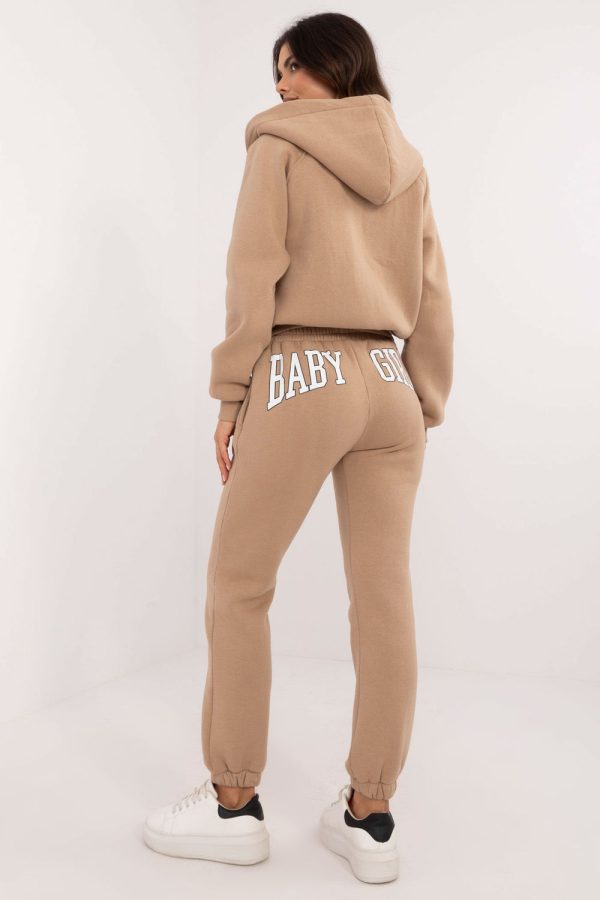 Beige Set in Pants, Trousers, Shorts with Cotton and Polyester
