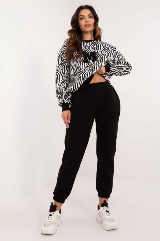 1042593 Black Set in Pants, Trousers, Shorts with Cotton and Polyester