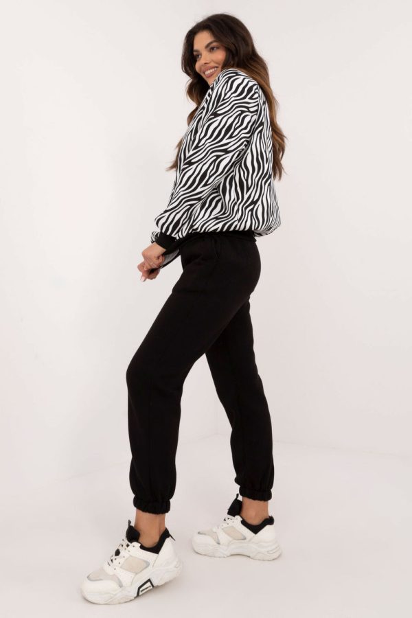 Black Set in Pants, Trousers, Shorts with Cotton and Polyester