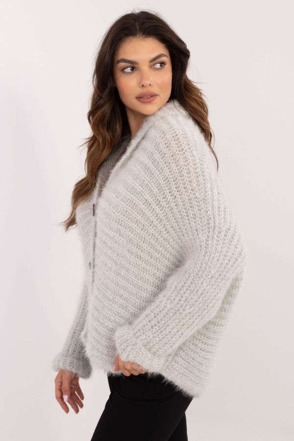 Grey Cardigan in Cardigans For Women, Ponchos with Acrylic and Polyamide