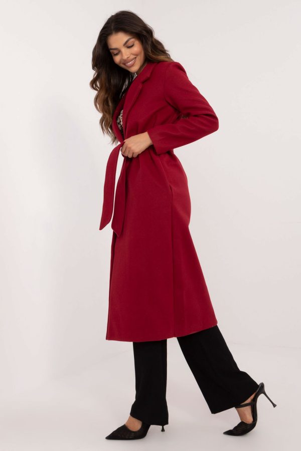 Red Coat in Women`s Coats, Jackets with Polyester