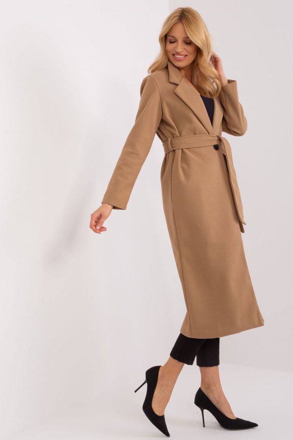 Brown Coat in Women`s Coats, Jackets with Polyester
