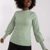 Green Blouse in Women`s Blouses, Tunics with Cotton and Spandex