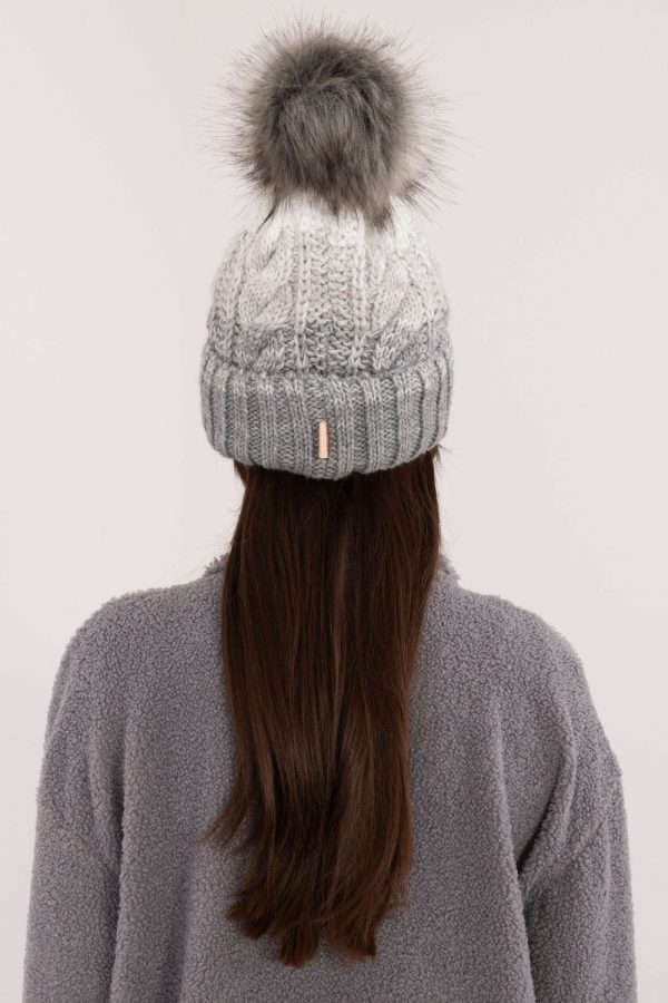 Grey Cap in Caps & Hats For Women with Acrylic, Polyamide and Wool