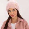 Pink Cap in Caps & Hats For Women with Acrylic, Polyamide and Wool