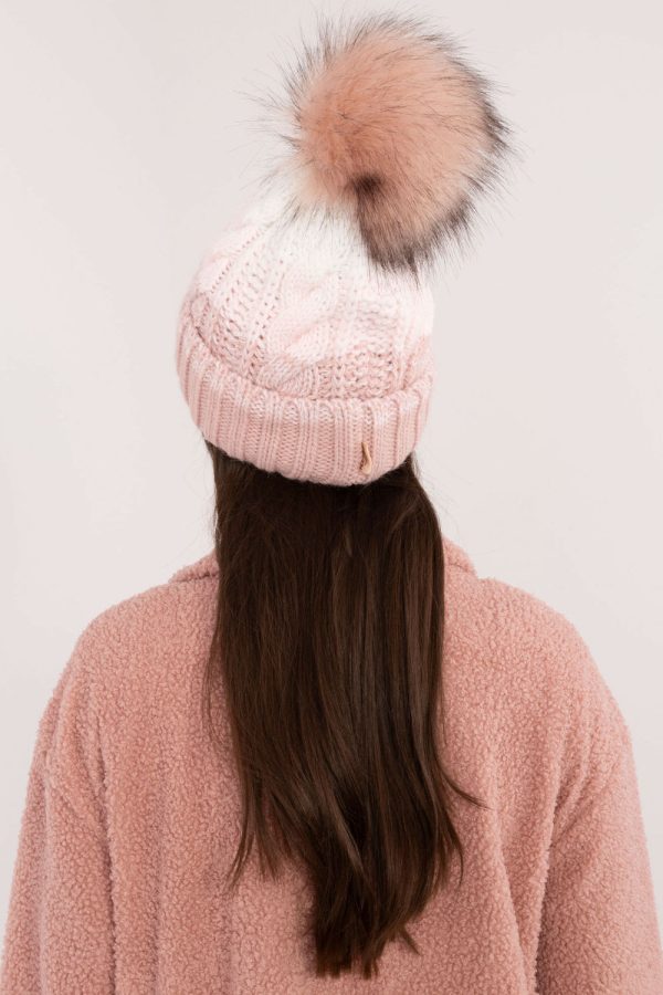 Pink Cap in Caps & Hats For Women with Acrylic, Polyamide and Wool