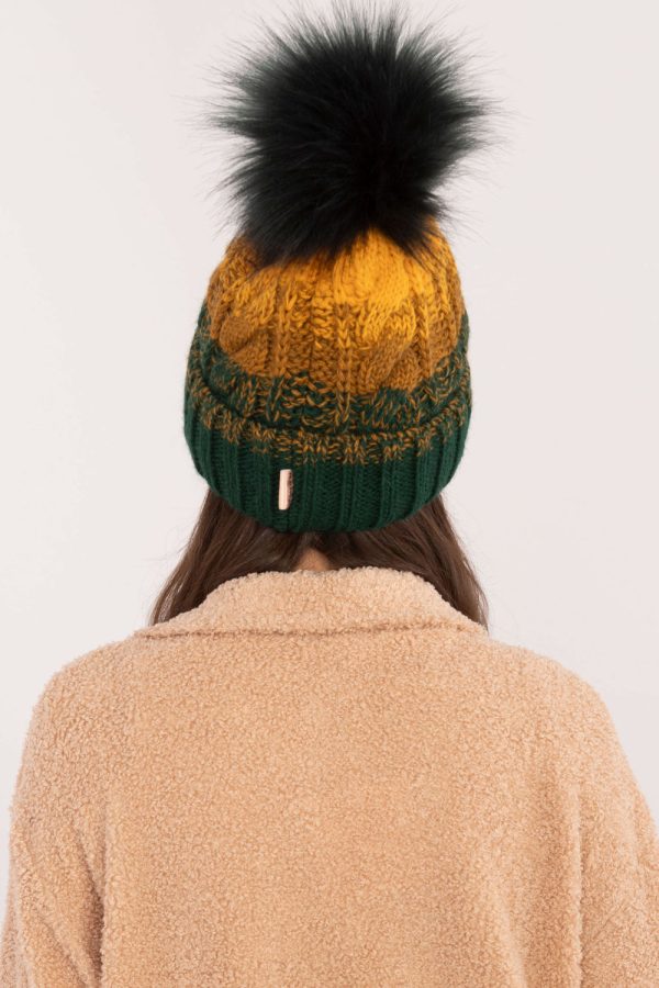 Green Cap in Caps & Hats For Women with Acrylic, Polyamide and Wool