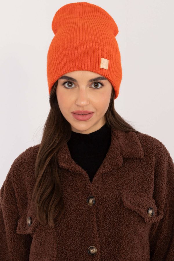 Orange Cap in Caps & Hats For Women with Acrylic