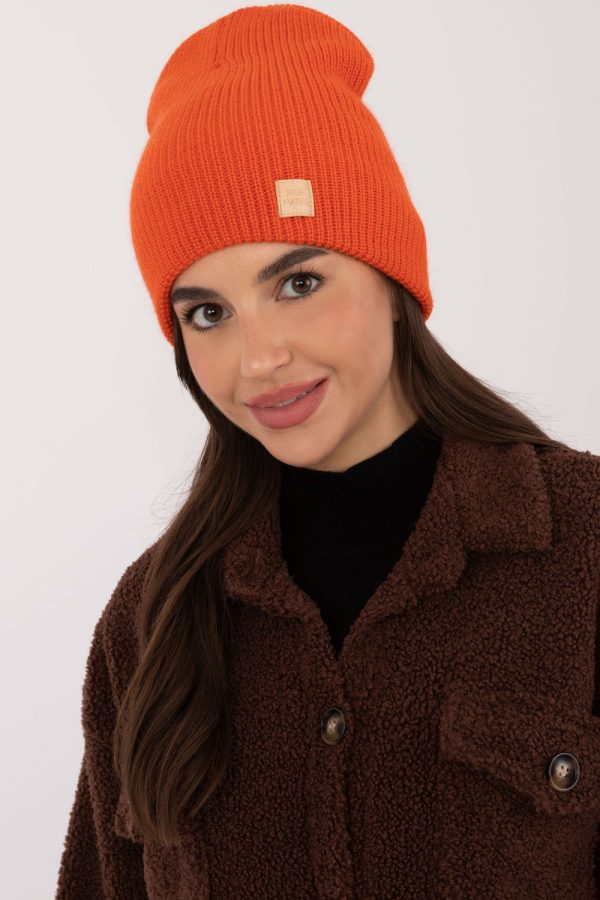 Orange Cap in Caps & Hats For Women with Acrylic