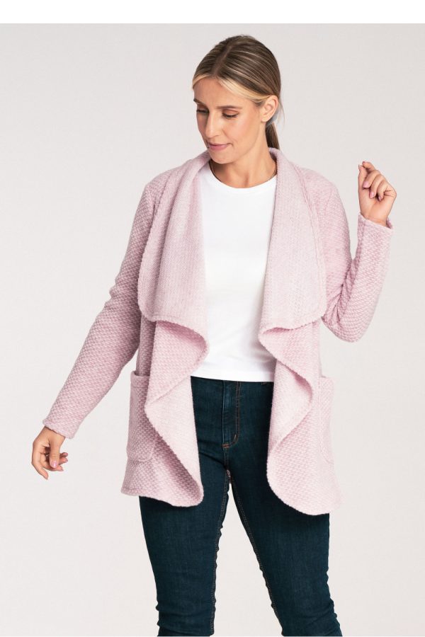 Pink Cardigan in Cardigans For Women, Ponchos with Acrylic, Polyester and Wool