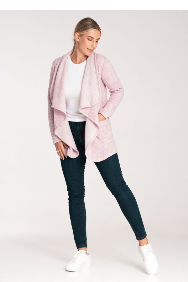 Pink Cardigan in Cardigans For Women, Ponchos with Acrylic, Polyester and Wool