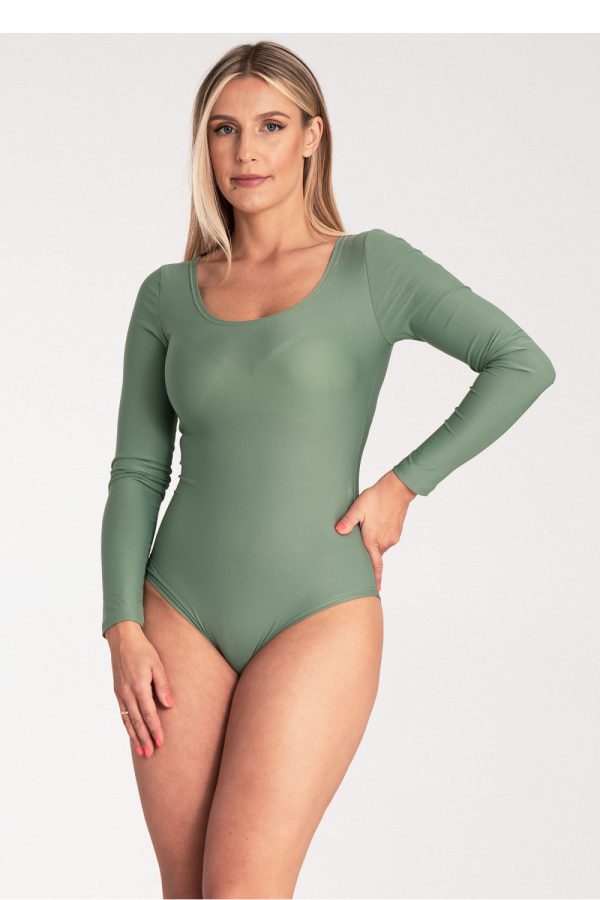 Green Shapewear Body in Shapewear Bodies For Women with Spandex and Polyester