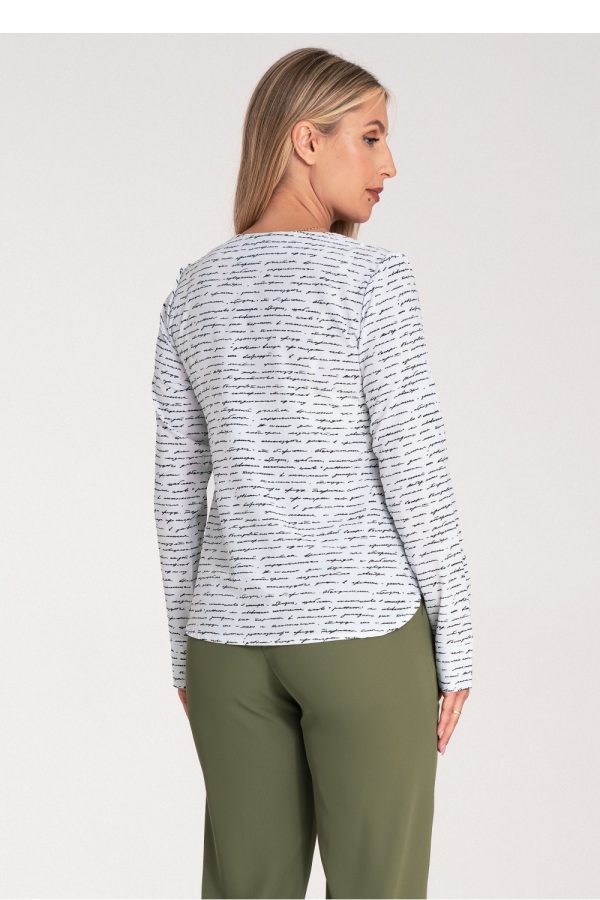 Multicolor Long Sleeve Shirt in Shirts For Women with Spandex and Polyester