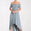Grey Evening Dress in Evening Dresses with Spandex and Polyester
