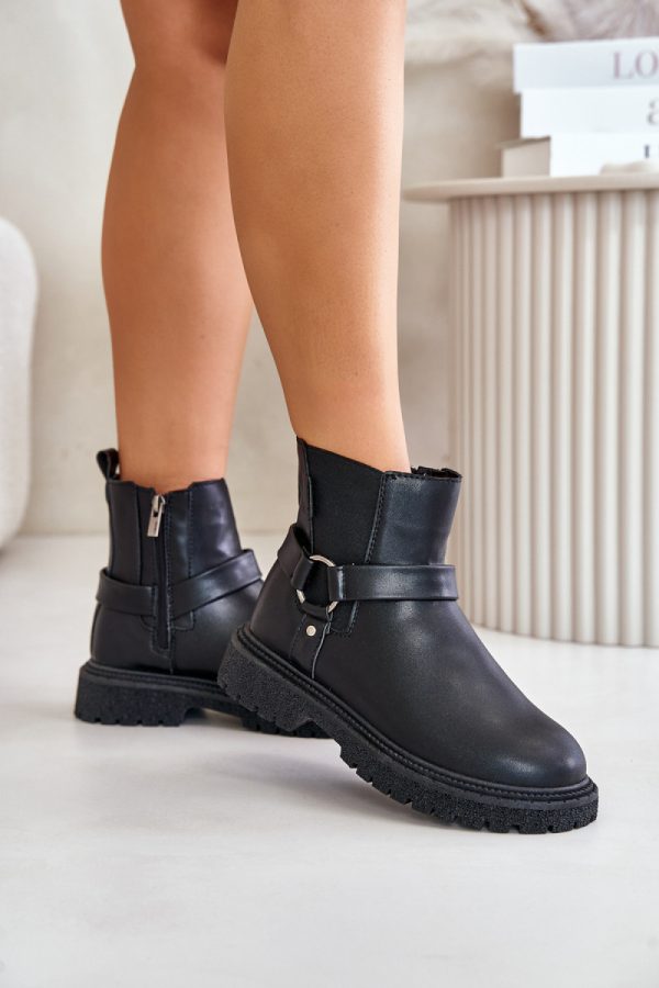 Black Jodhpur Boot in Women`s Ankle Boots & Booties with Fabric, Warmers, Footbed, Upper Height and Heel Height