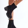 1043175.jpg Black Heel Boots in Women`s Ankle Boots & Booties with Fabric, Warmers, Footbed, Upper Height and Heel Height