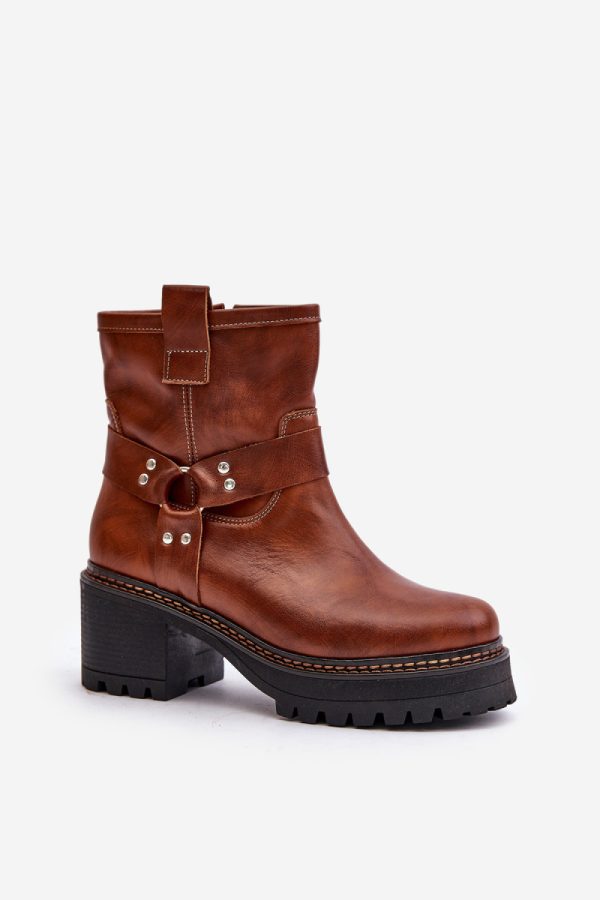 brown Heel boots model 201543 Step in style