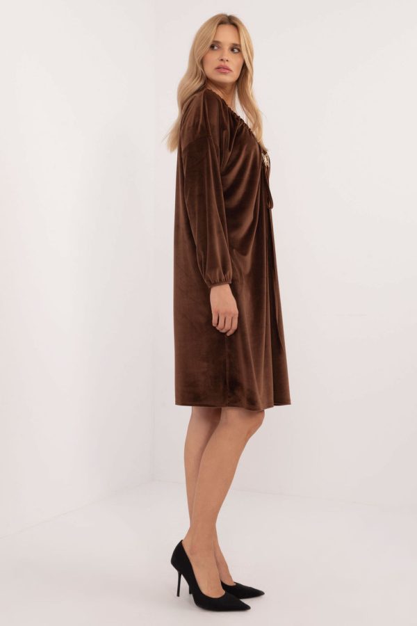 brown Daydress model 201584 Italy Moda