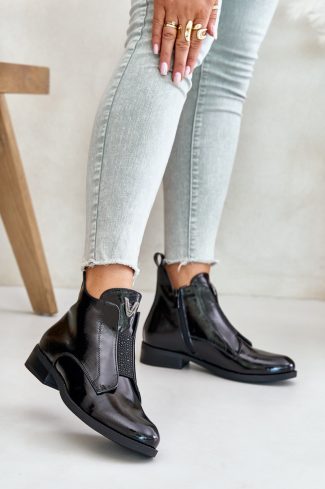 Black Boots in Women`s Ankle Boots & Booties with Fabric, Warmers, Footbed, Upper Height and Heel Height