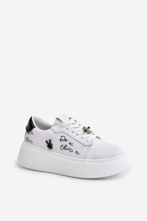 White Sport Shoes in Women`s Athletic Shoes, Trainers, Sneakers with Fabric, Footbed, Upper Height and Platform Height