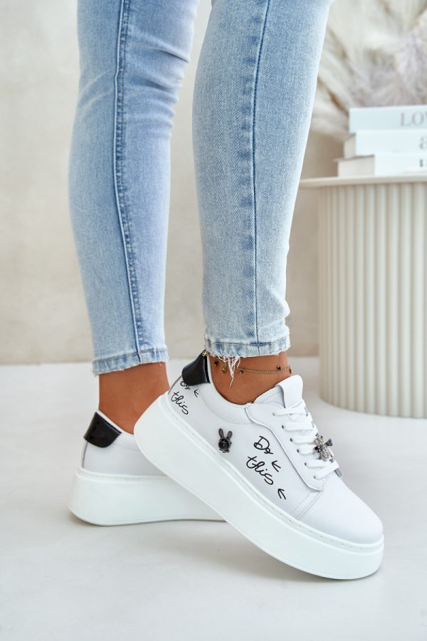 White Sport Shoes in Women`s Athletic Shoes, Trainers, Sneakers with Fabric, Footbed, Upper Height and Platform Height