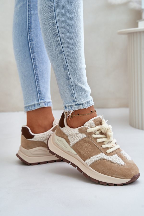 beige Platform sneakers model 201706 Step in style