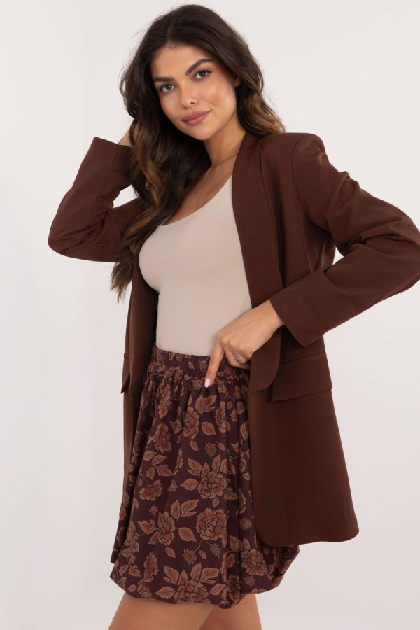 Brown Short Skirt in Skirts with Polyester