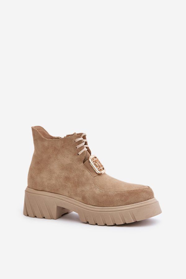 beige Boots model 201894 Step in style