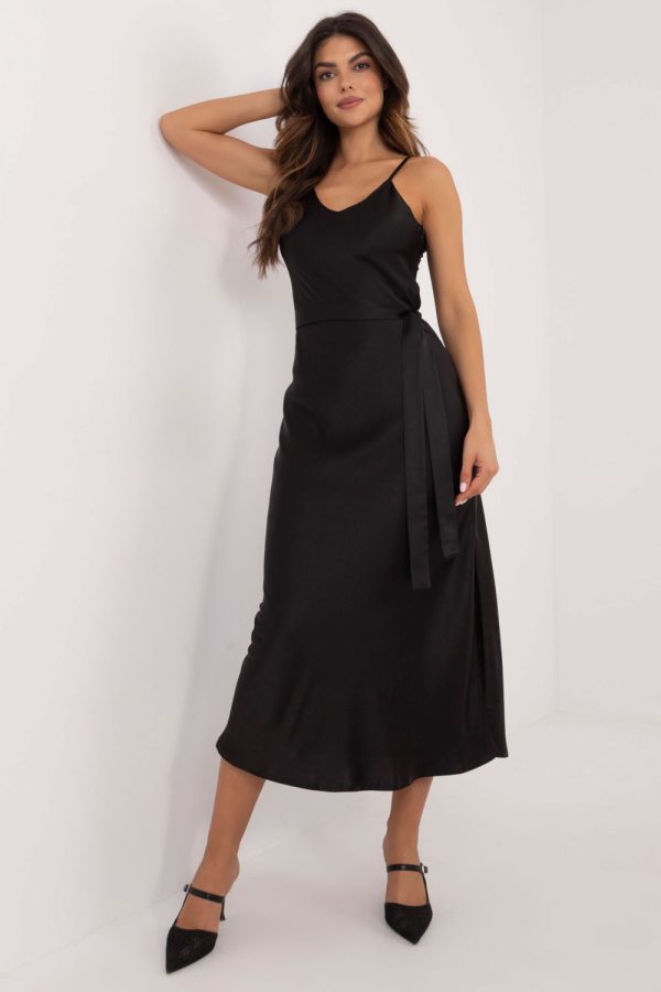 Black Evening Dress in Evening Dresses with Polyester and Viscose
