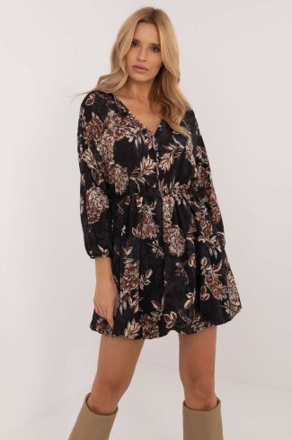 Black Daydress in Day Dresses with Polyester
